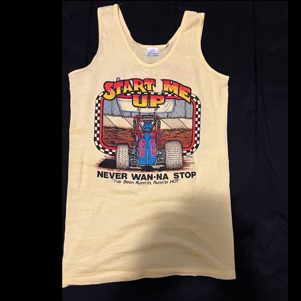Double sided 1980’s racing tank top. Mens size small, brand new vintage shirt.